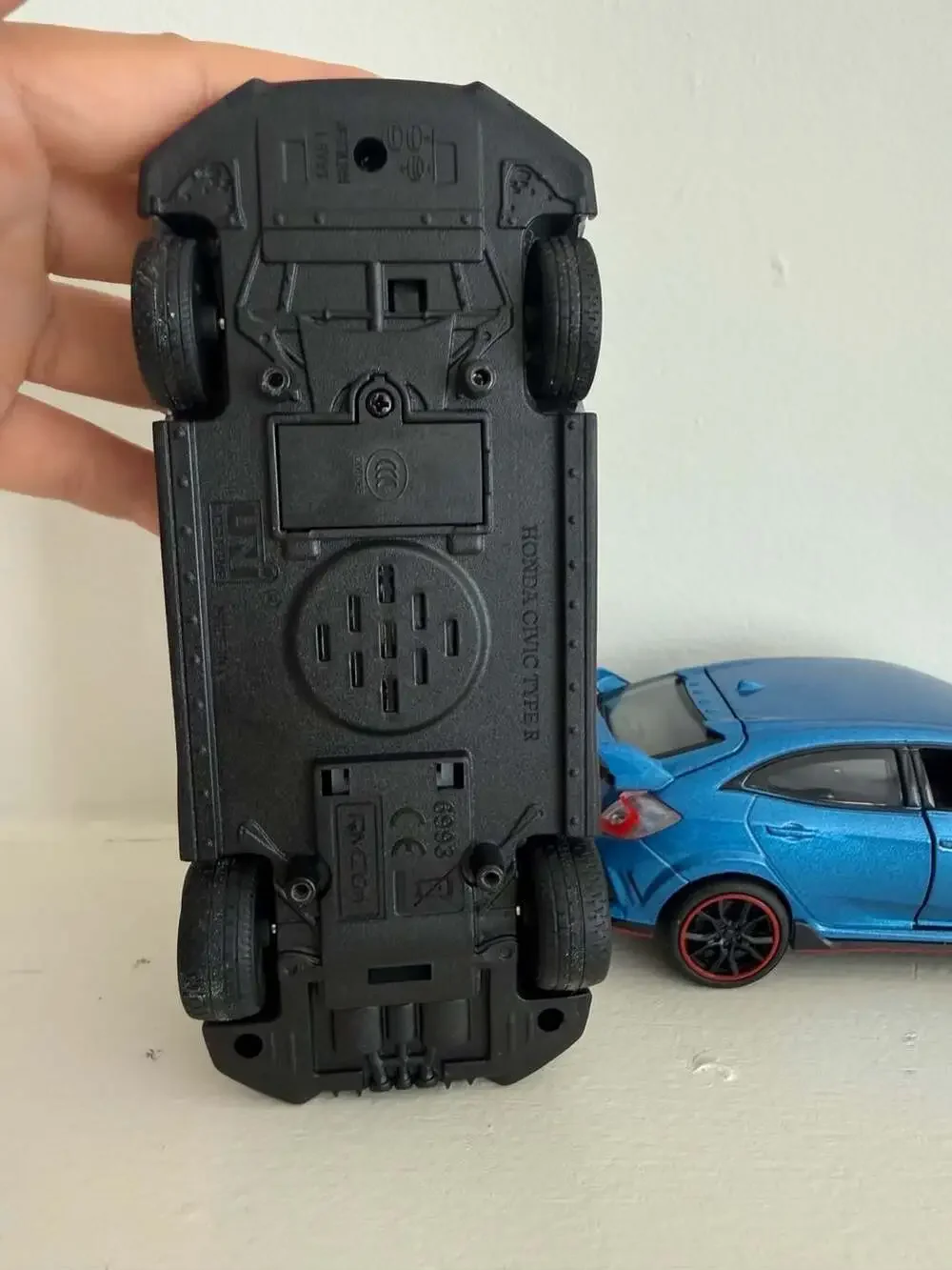 Lot of 2 Honda Civic Type R 1:32 Diecast Model Car Toy Blue and gray